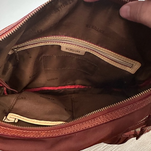 MZ Wallace Burgundy Nylon Shoulder Bag - Picture 6 of 6